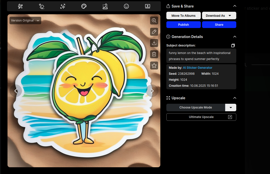AI-generated Stickers for print on demand